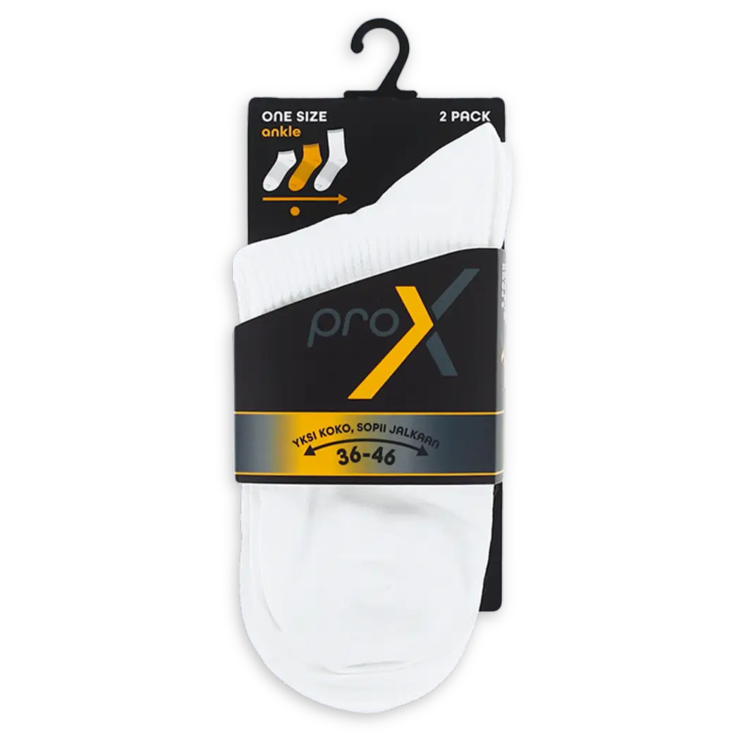 Pro-X Ankle Urheilusukka Valkoinen